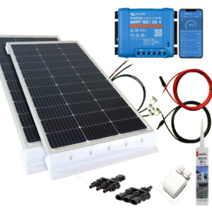 300 Watt Wohnmobilsolaranlage Set mit Victron 100/20 inkl. Bluetooth in weiß