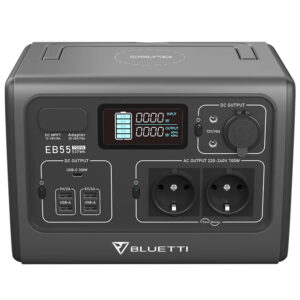 Bluetti PowerOak EB55 Powerstation 700W 537Wh Grau mit Notstrom