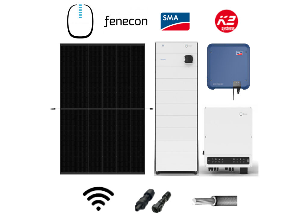 Komplettanlage PV-Anlage Fenecon SMA mit Speicher 40-100 kWp