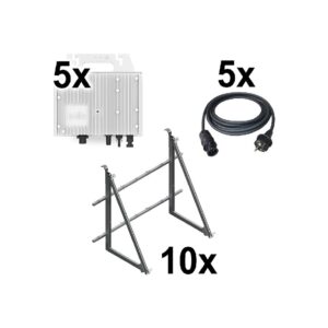 5x Solis S6 Ultra Mini 800W + 10x ENSTALL Plugin-PV Montagesystem 66H1-A, Alu