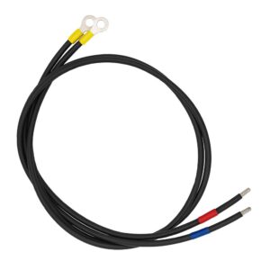 1 Paar 6mm² Solarkabel 1m mit M8 Ringkabelschuh einseitig