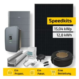 PV-Anlage mit Speicher 15,04 kWp + 12,8 kWh – 32× DMEGC Infinity RT 470 Wp + KOSTAL PLENTICORE L G3, Komplettset Ziegeldach