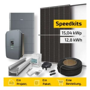 PV-Anlage mit Speicher 15,04 kWp + 12,8 kWh – 32× Trina Vertex S+ 470 Wp + KOSTAL PLENTICORE L G3, Komplettset Ziegeldach