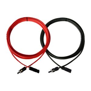 Solarkabel 10 Meter (Paar) 6mm² schwarz rot Solarstecker beidseitig montiert