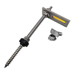 20 Stockschrauben M10x200 + Adapterplatte, Hammerkopfschraube, Sperrzahnm. A2