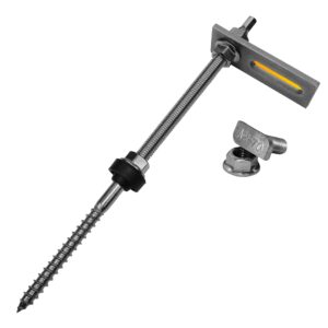 10 Stockschrauben M10x250 + Adapterplatte, Hammerkopfs. Sperrzahnm. A2