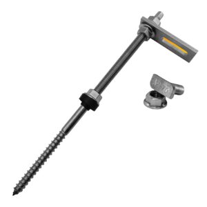 10 Stockschrauben M12x300 + Adapterblech Hammerkopfschraube Sperrzahnm.