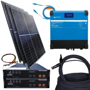 2000Watt Victron Hybrid Set Einphasig 7kWh Lithium Speicher ohne Montagematerial